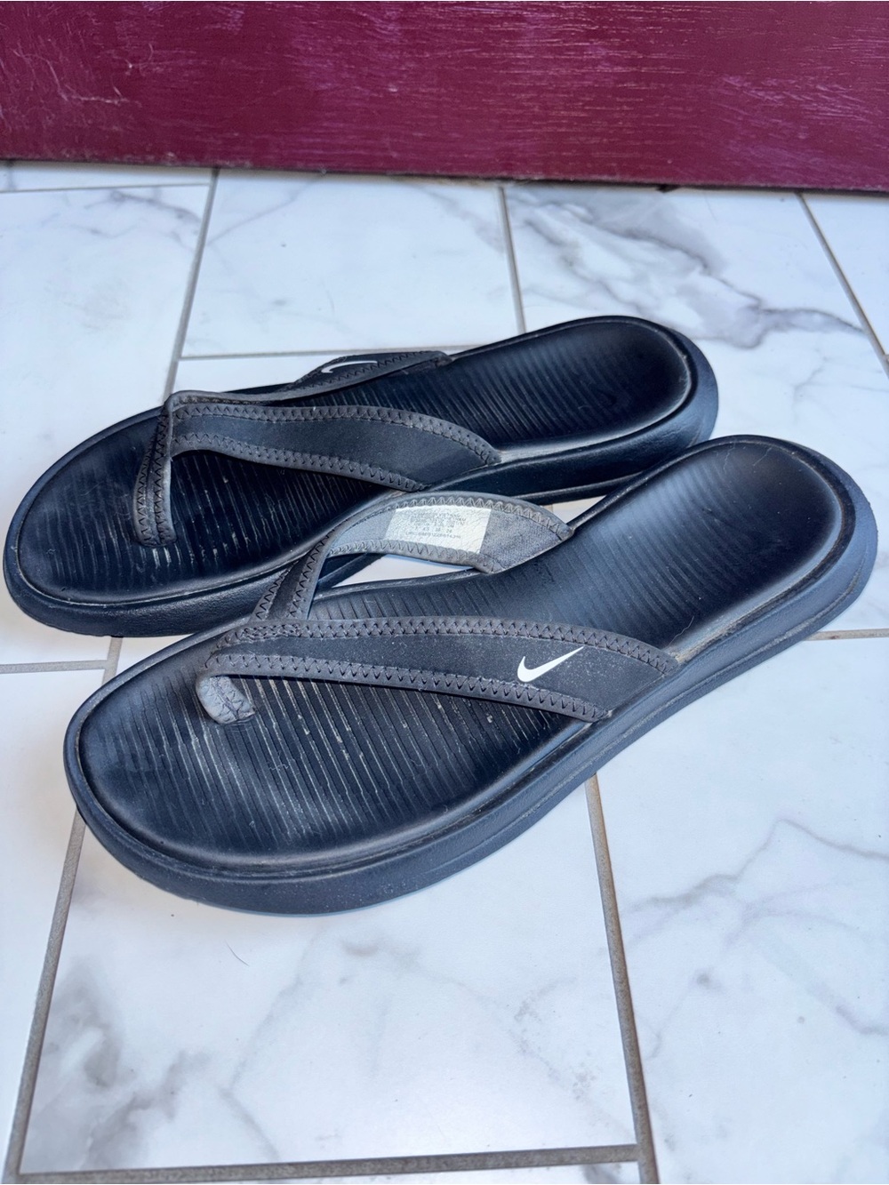 Nike Black Women's Foam Flip Flop Sandals